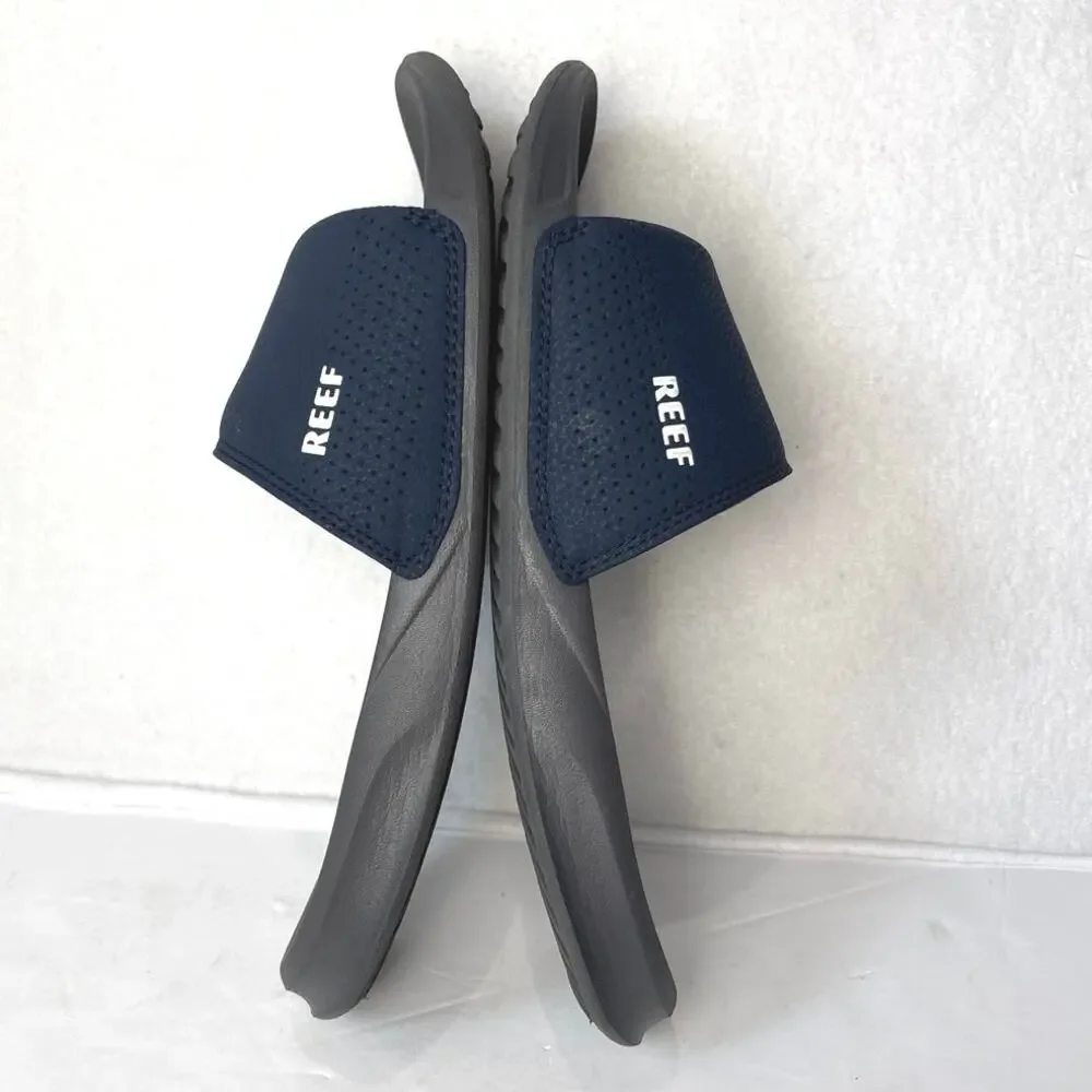 Reef One Slide Shoes Mens Size 12 Navy wSlip On Sandals Comfort Casual New